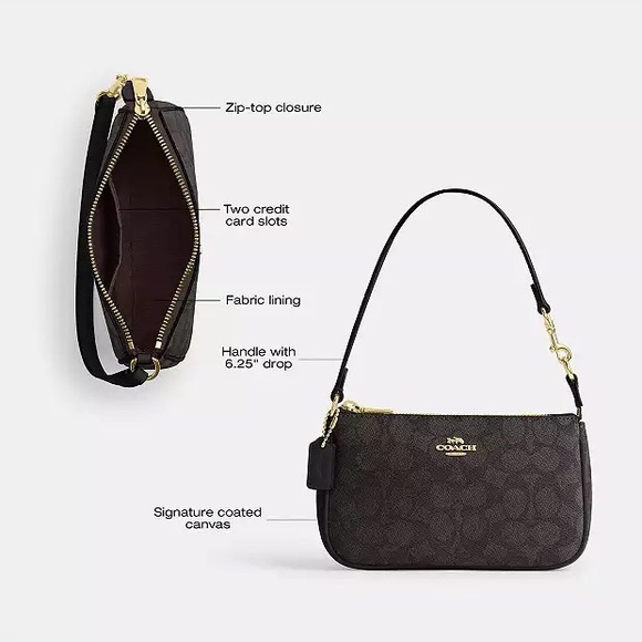 Coach Penny Camel Pebbled Leather Nolita 19 Chain Strap - Picture 2 of 9